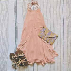 Peach Pink Summer Semi-Formal Dress - Strut & Bolt